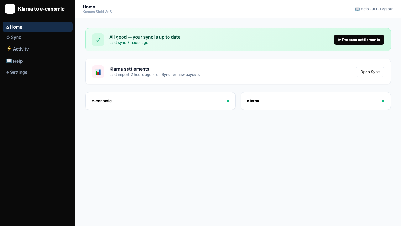 Home dashboard overview